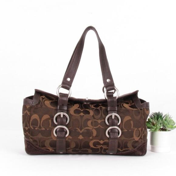 Coach Y2K Signature Brown Chelsea Duffle Handbag - Picture 4 of 8